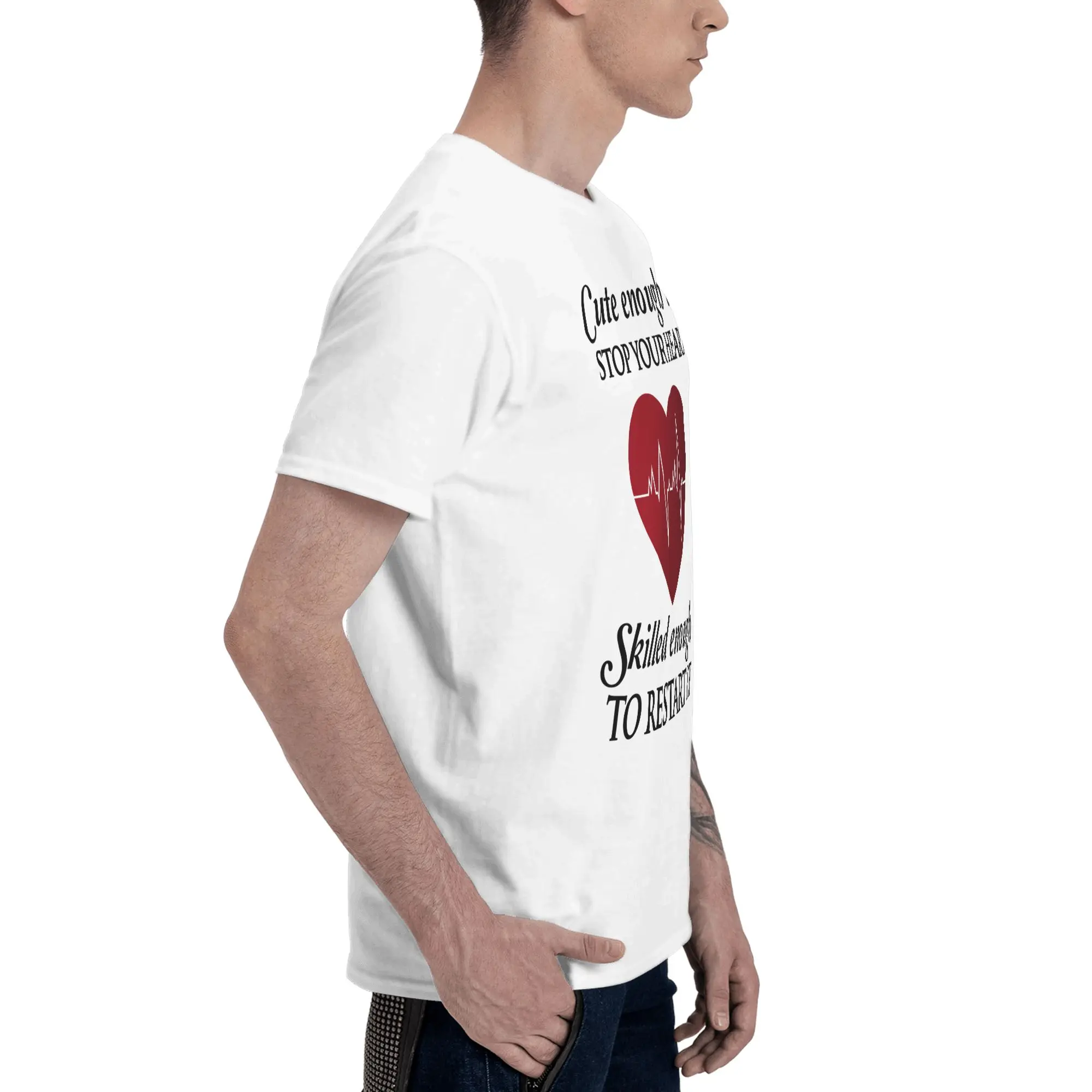 Nurses Cute Enough To Stop Your Lengthening Reversible T-shirt Minimalist Artistic Men's T-shirts