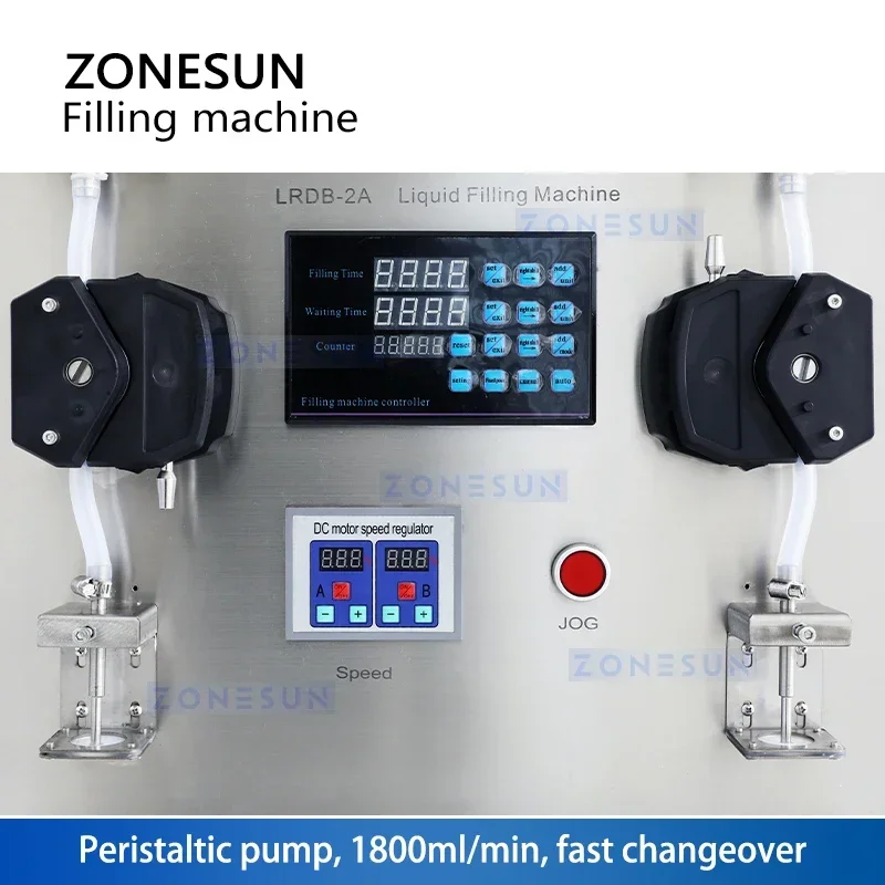 

ZONESUN ZS-NP2 Semi-Automatic Peristaltic Pump Filling Machine Liquid Water Bottle Essential Oil Glue Nail Polish