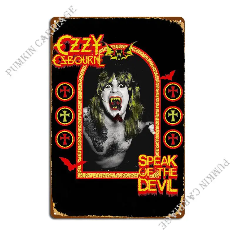 

Speak Of The Devil Metal Signs Party Customize Iron Vintage Rusty Tin Sign Poster