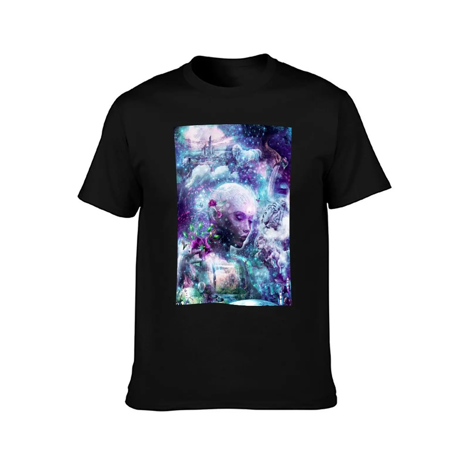 Discovering The Cosmic Consciousness T-Shirt Water Resistant Casual T-Shirt