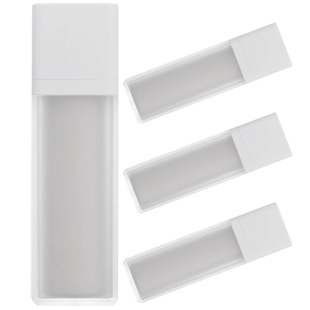 4개 에어리스 펌프 병 진공 크림 로션 용기 리필 가능한 여행용 화장품 세럼 휴대용 병