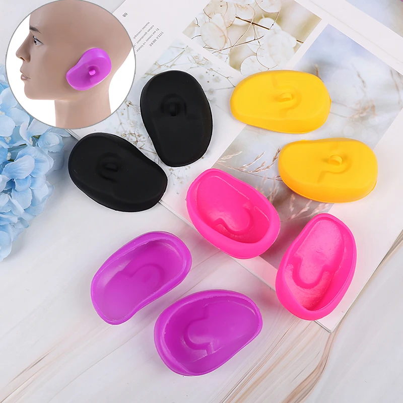 2Pcs Reusable Silicone Ear Cover Hair Salon Dye Color Shield Protector Earmuff
