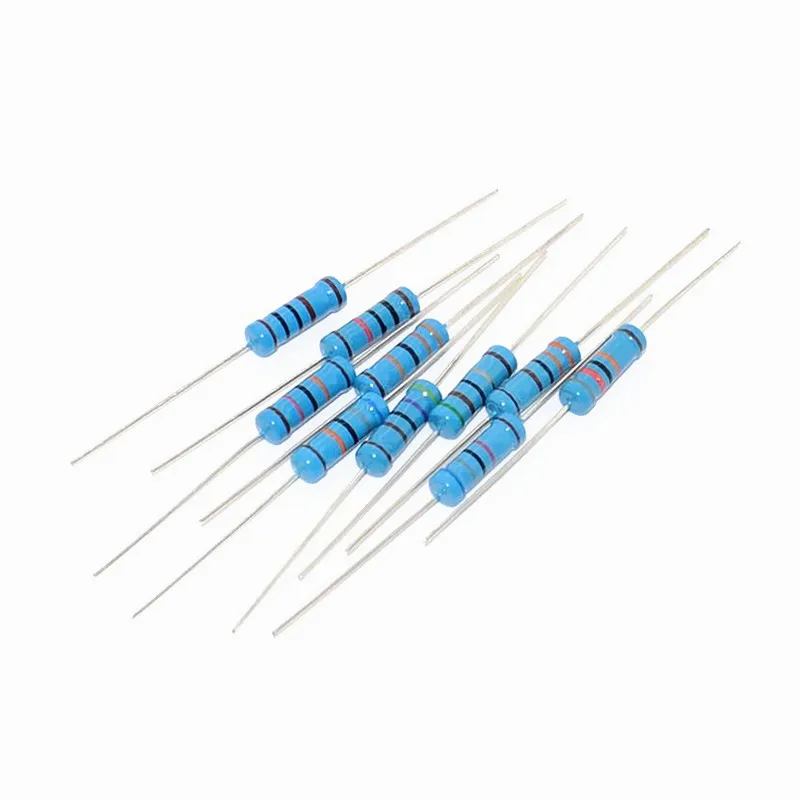 20pcs 2W Metal film resistor 1% 1R ~ 1M 2.2R 4.7R 10R 22R 47R 100R 220R 470R 1K 10K 100K 2.2 4.7 22 47 100 220 470 ohm