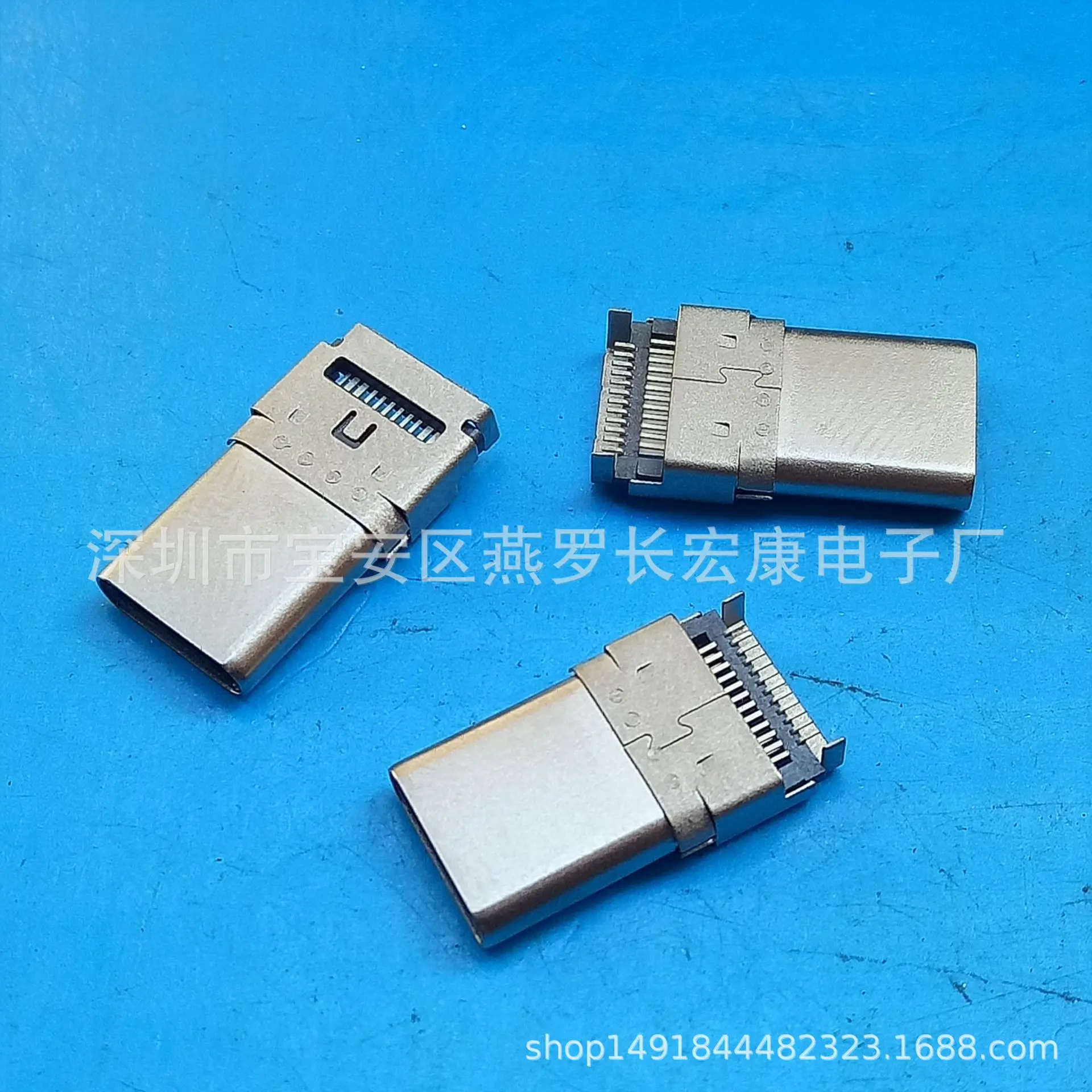 For 3.1 Male Sink Plate Type USB TYPE-C 3.1 Male Sink Plate SMT Double Row Pin Patch, Double Shell 10G