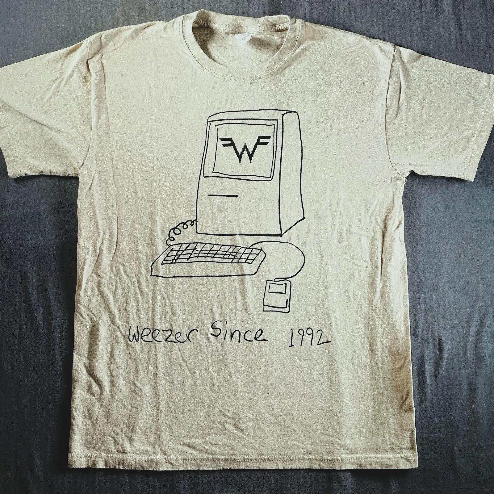 Weezer T Shirt Vintage Top Since 1992 Computer Band Tee Alt Punk Rock Streetwear Classic Y2k Print Casual Loose T Shirts Unisex