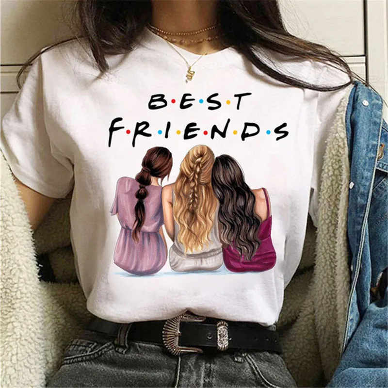 Fashion Friends Women Tshirt Cartoon Graphic Printed Ladies T Shirt Hip Hop Women Shirts Summer Top Streetwear Female Clothes