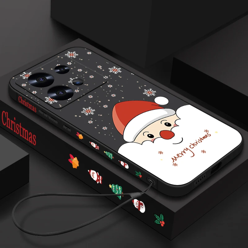الكرتون سانتا كلوز عيد الميلاد الحبل الحال بالنسبة ل Xiaomi Redmi ملاحظة 14 برو 5G فوندا ريدمي نوت 13 12 11 برو 5 جرام بولي TPU غطاء سيليكون #1