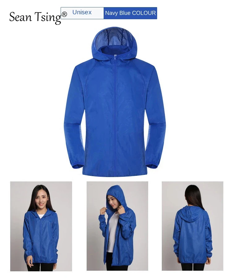 

Sean Tsing® Anti UV Camping Rain Jacket Men Women Waterproof Sun Protection Coats Fishing Hunting Quick Dry Portable Windbreaker