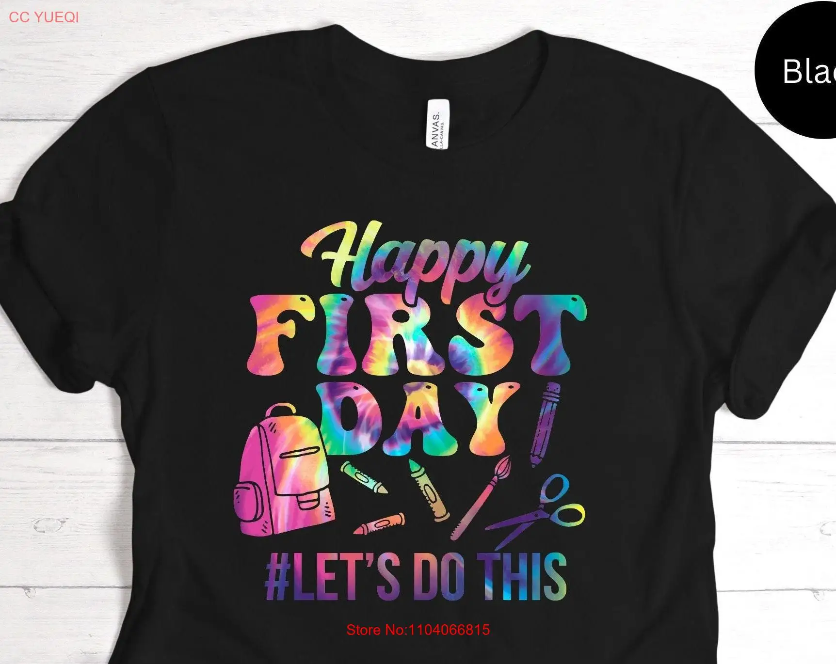 

Happy First Day Of School T Shirt Student Academic Year Back To Class Teachers SweaT long or short sleeves