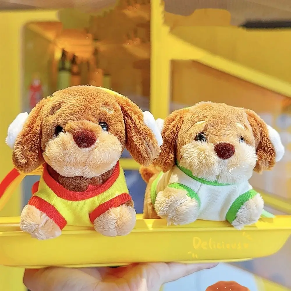 Puszysty pluszowy breloczek do kluczy z jamnikiem, miękki breloczek do kluczy samochodowych dla dziewczynki, biżuteria kolekcjonerska, pluszowe szczeniaki, zawieszka do torby.