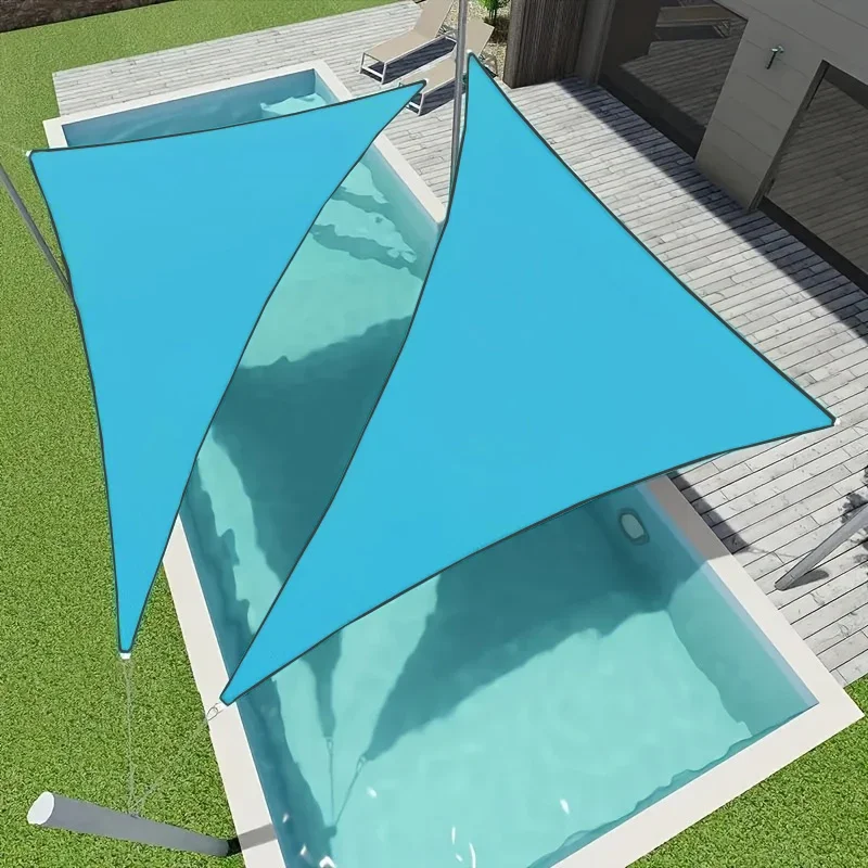 1 Pcs Outdoor Household Blue Triangular Canopy Sunshade-proof Sail Suitable Outdoor Courtyard And Balcony Shades