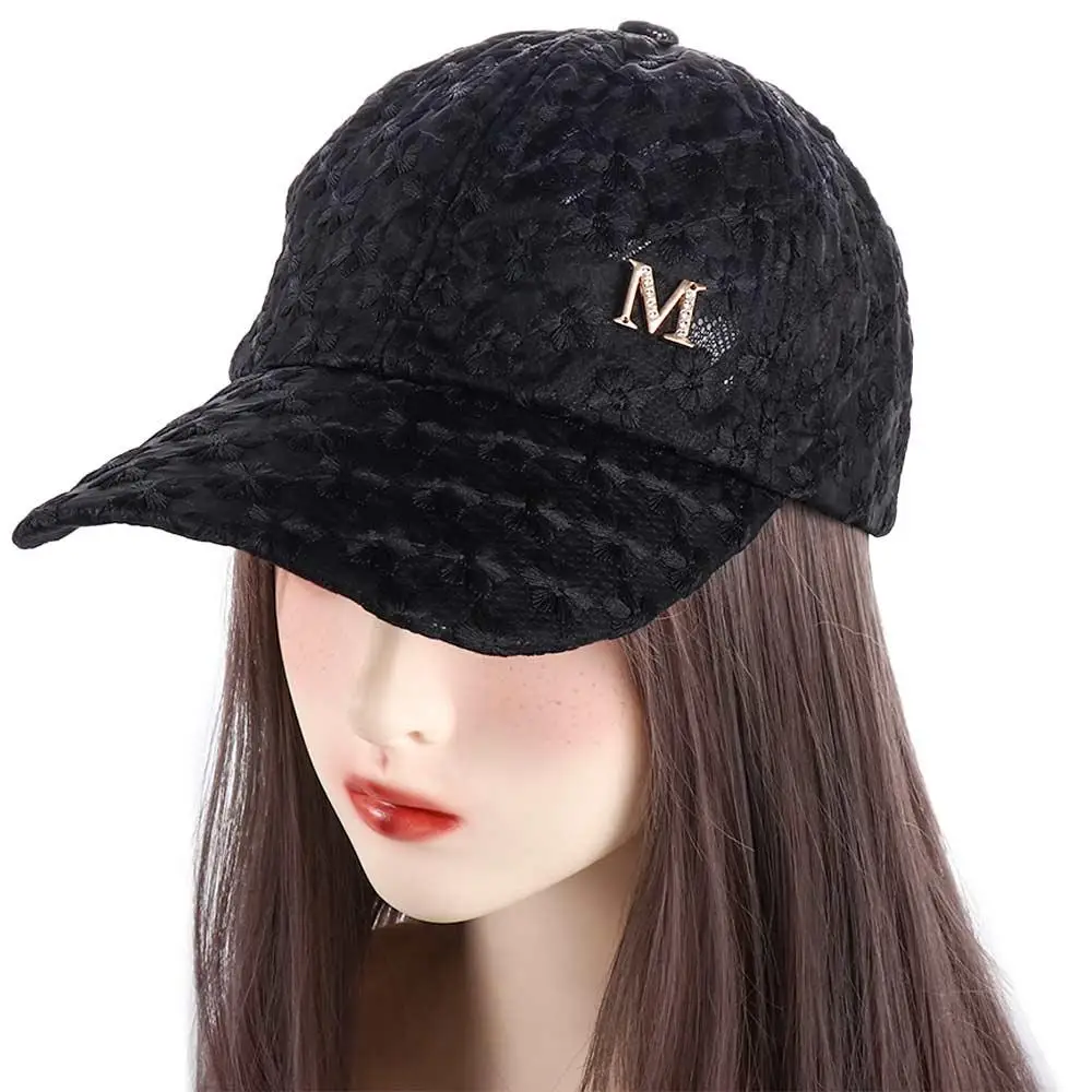 

Casual Fashion Girls Women Korean Hip Hop Mesh Hat Visors Cap Flower Baseball Cap Lace