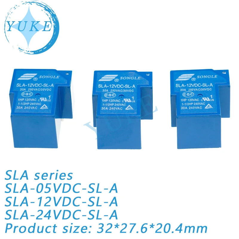 

2PCS original relay SLA-05VDC-SL-A SLA-12VDC-SL-A SLA-24VDC-SL-A -C 30A group of normally open 4 feet 5 feet 6 feet