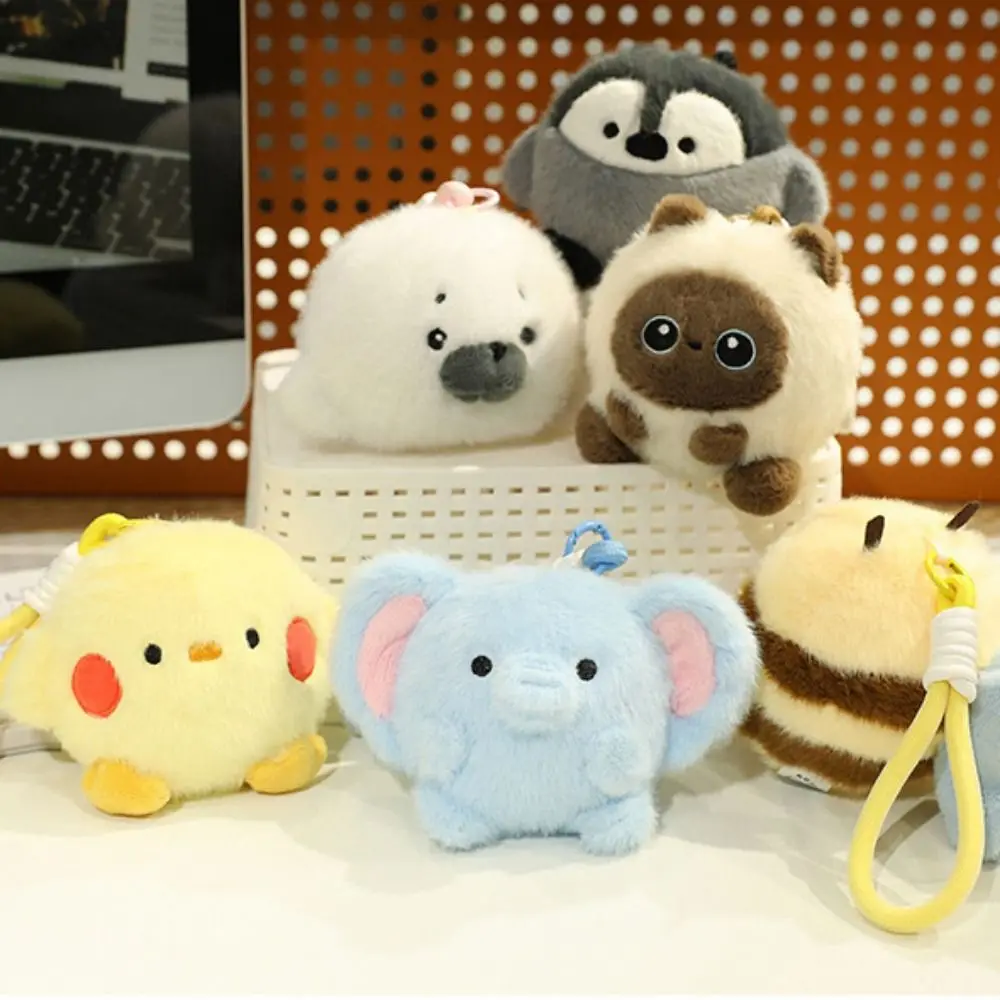Pinguim de pelúcia chaveiro dos desenhos animados animal pinguim pingente de pelúcia bonito simulação pinguim pingente macio unisex