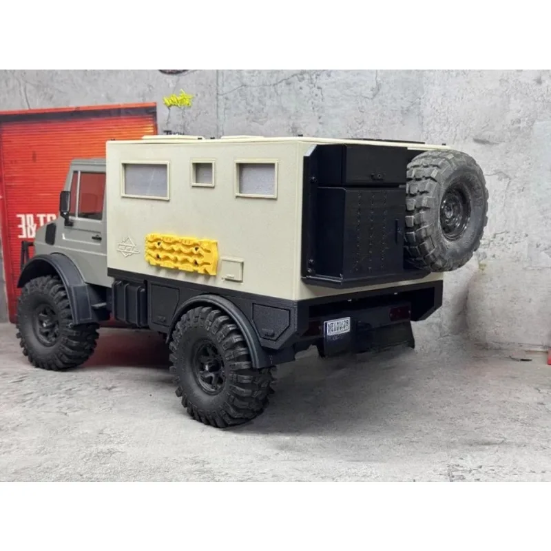 For CROSSRC NT4 Unimog 1/10 Scale RC Crawler Low-Roof Camper Shell Rear Cabin  Model Conversion Upgrade Parts Customization Kit