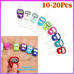 10-20Pcs Mini Point Marker Counter LCD Screen Electronic Digital Finger Ring Tally Counter Hand Held Row Counter Color Random