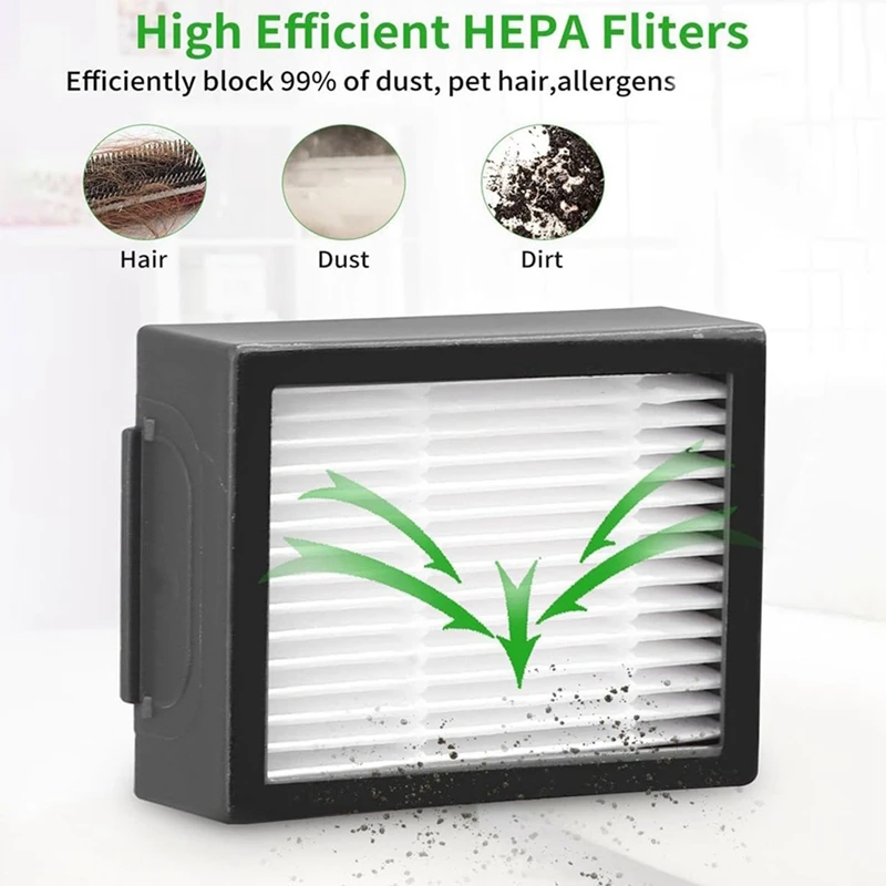 2er-Set für Irobot Roomba I3 I3+ I7 I7+ I4 I6 I6+I8 I8+/Plus E5 E6 E7 J7 I E&J Serie Hauptseitenbürstenfilter