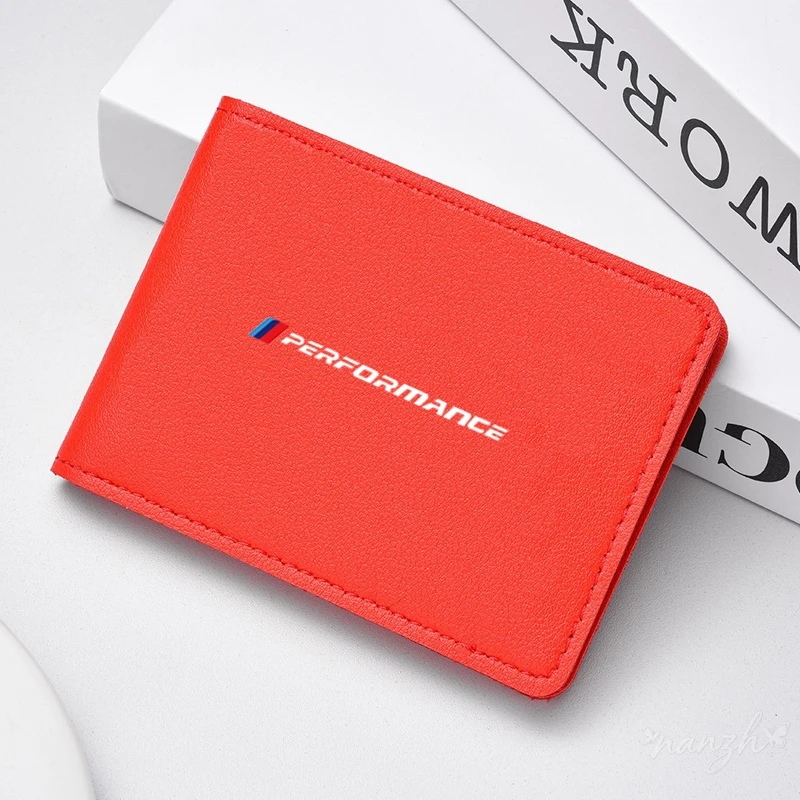 Car Logo Coin Purse Wallet Credit ID Card Bag Leather Coin Purse For BMW Performance E46 E39 E60 F10 F20 F30 F15 F16 Key Bag view 4