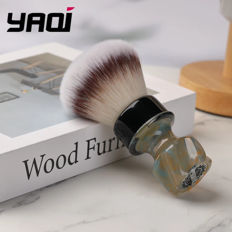 2026 YAQI Shaving Brush Nebula 28MM Synthetic Knot Wet Shaving Brush Collectibles Boyfriend Gift