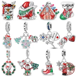 Christmas Series Charm S925 Silver DIY Beads Fit 3MM Original Bracelet For Women Jewelry Birthday Gift Christmas Gifts New