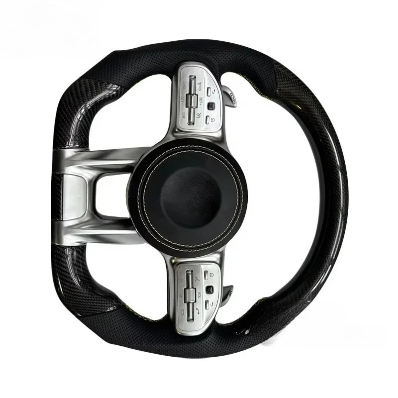 عجلة قيادة مخصصة من ألياف الكربون الرياضية الحقيقية تناسب 1 AMG G63 C43 C63 E43 E63 GLE GLC CLA CLS GLK G550 C200 S63