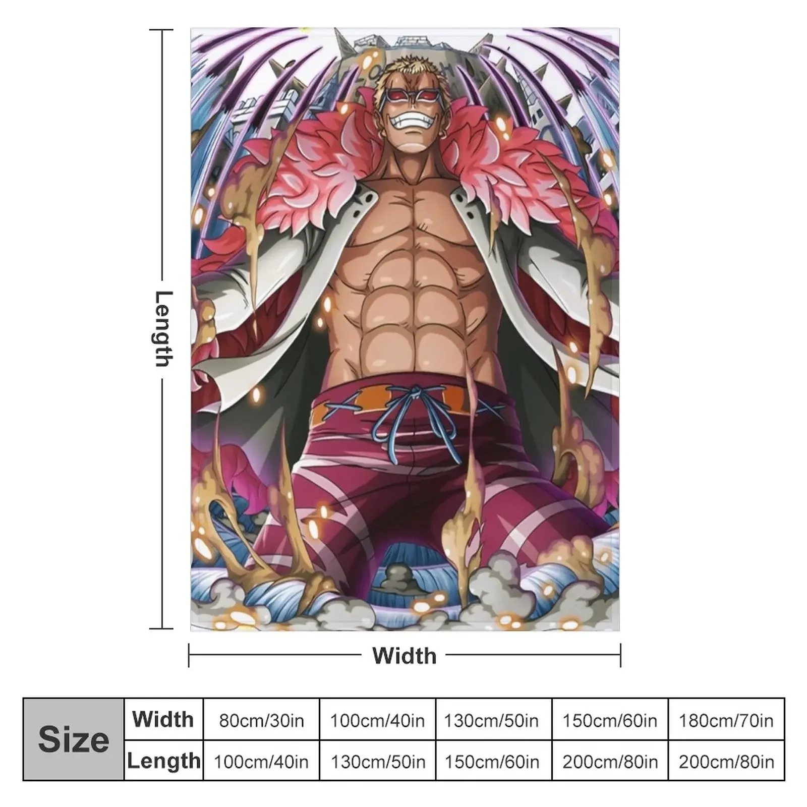 Doflamingo Throw Blanket Hair Blanket Loose Blanket Tourist Blanket