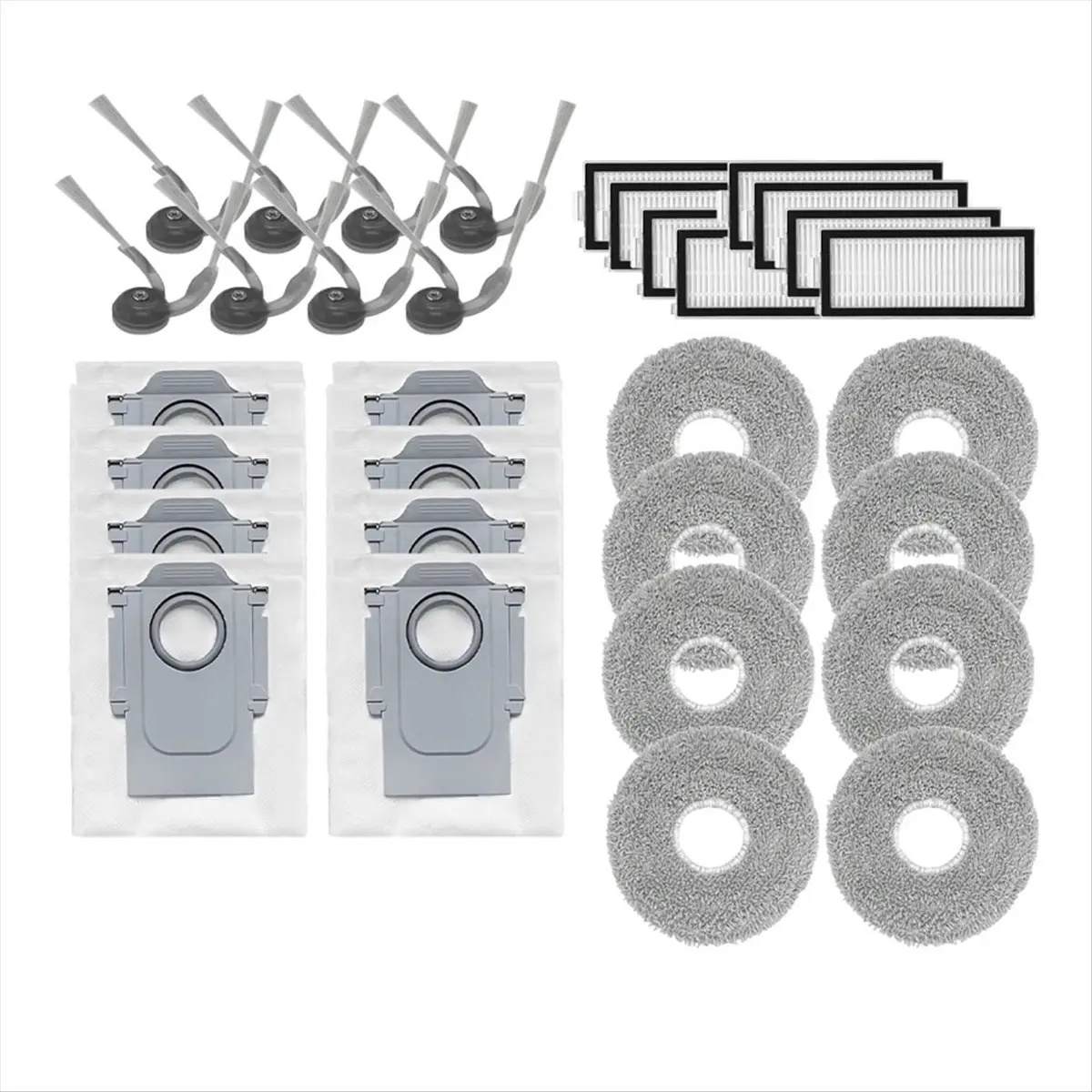 【BRAND NEW】For Saros Z70 Vacuum Cleaner Replacement Kits Side Brush HEPA Filter Mop Cloth Dust Bag Accessories Parts