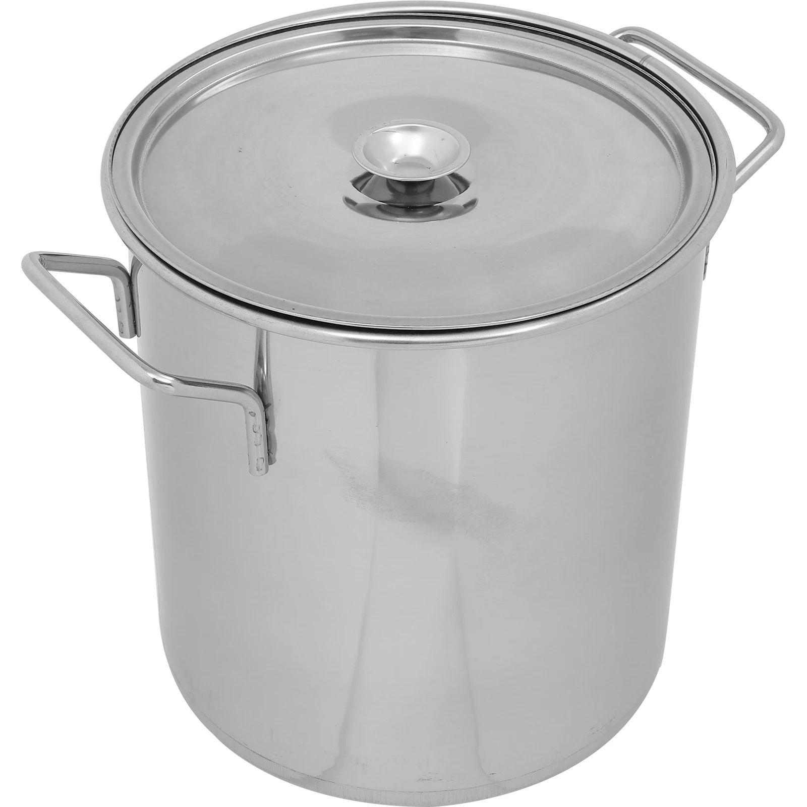 

Stainless Steel Soup Pot 22Cm Large Capacity Stockpot With Lid Thick Rice Bucket Strip Handle Cookware For Home Hotel