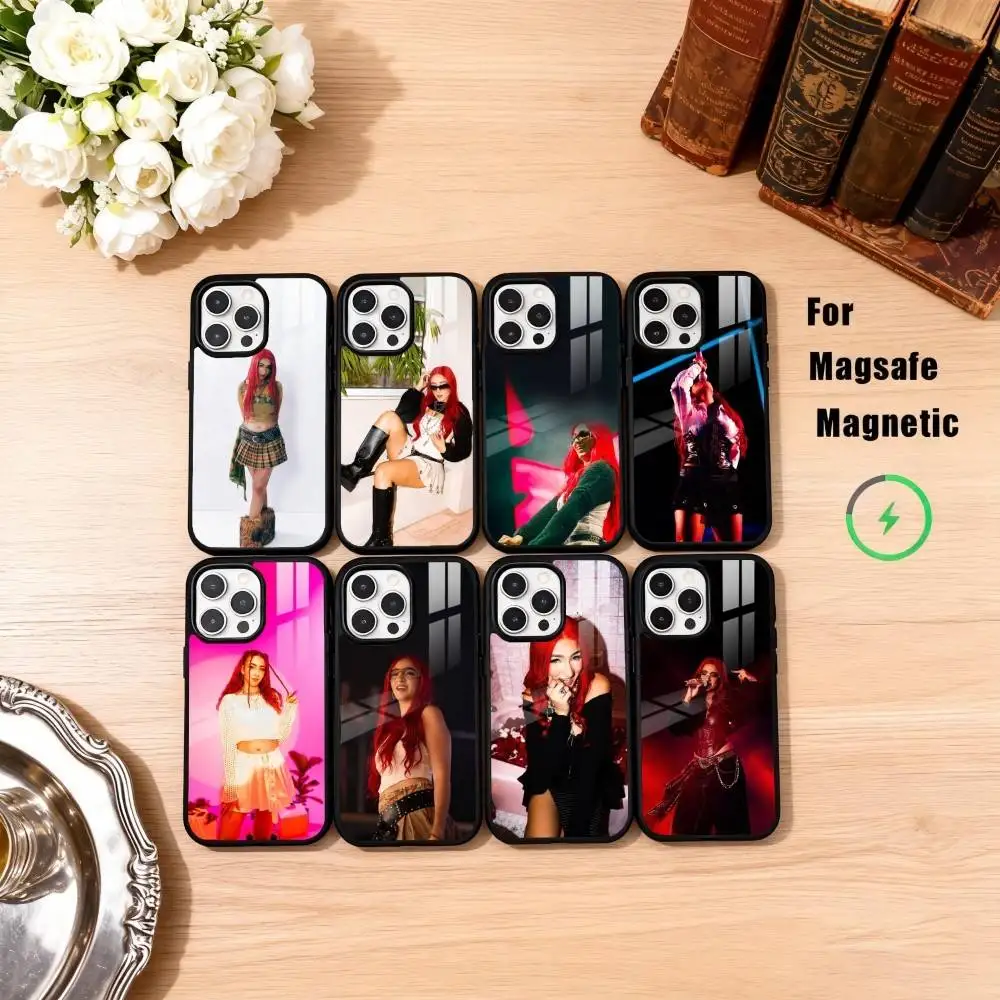 

Чехол для телефона Singer D-De l-La R-Rose для iPhone17,16,15,14,13,12,11 Plus, Pro Max, магнитный для беспроводной зарядки Magsafe