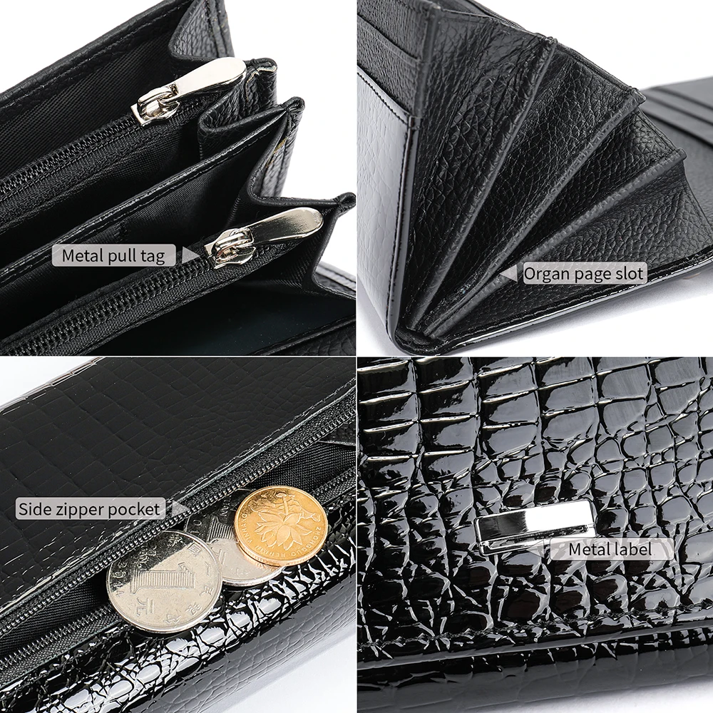 MVA Leather Wallet Purse Carteras Para Mujer Mujeres Long Card Holder Wallets For Women Hand Zipper Porte Monnaie Femme Dames