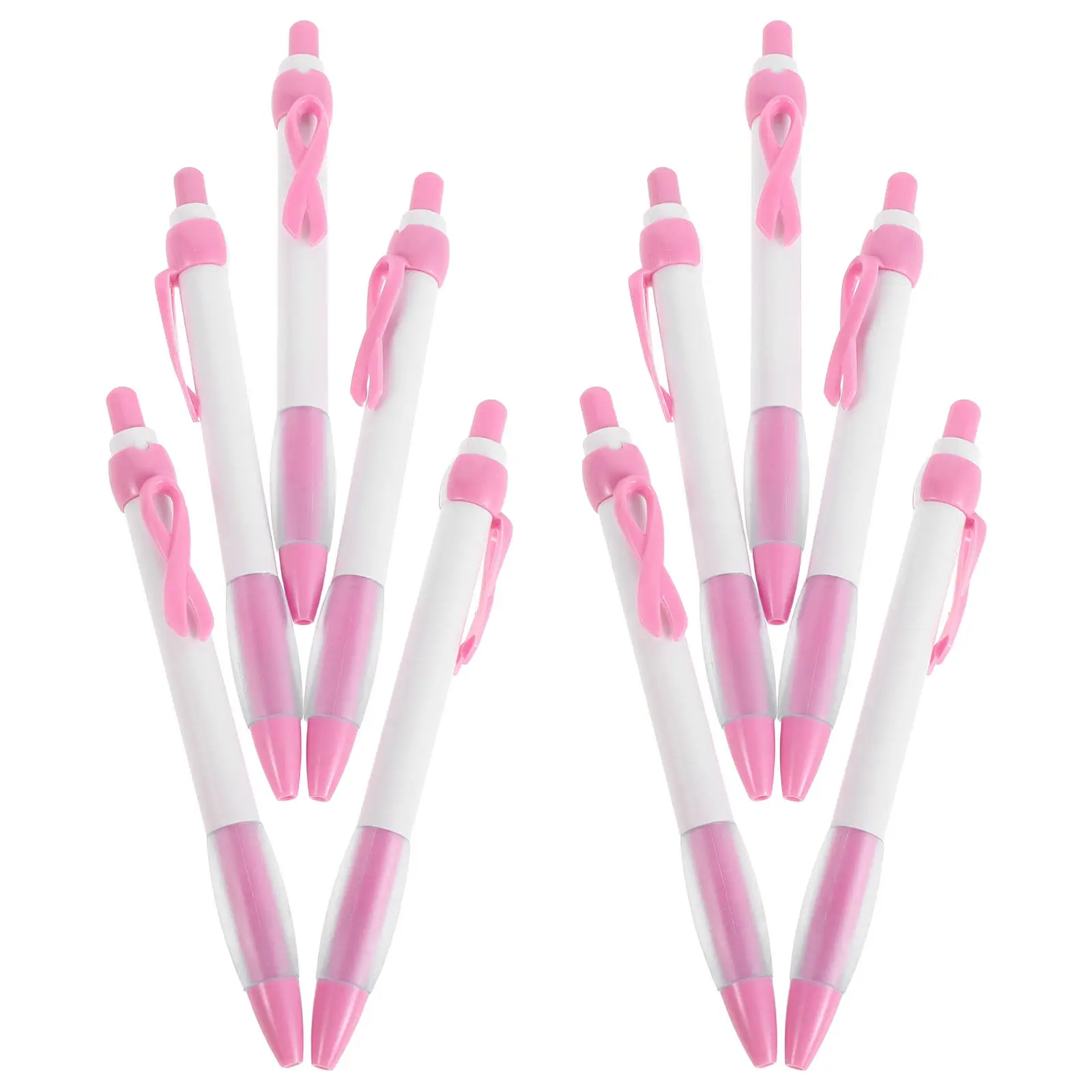 

Набор из 12 шариковых ручек в форме ленты с логотипом в поддержку борьбы с раком молочной железы, с мягким захватом, для плавного письма, сувениры для вечеринок, подарки для благотворительных акций, для класса