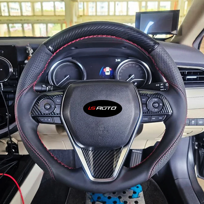 Microfiber Leather Hand Stitched Steering Wheel Cover for Toyota Corolla RAV4 Camry Avalon Genuine Car Accessories