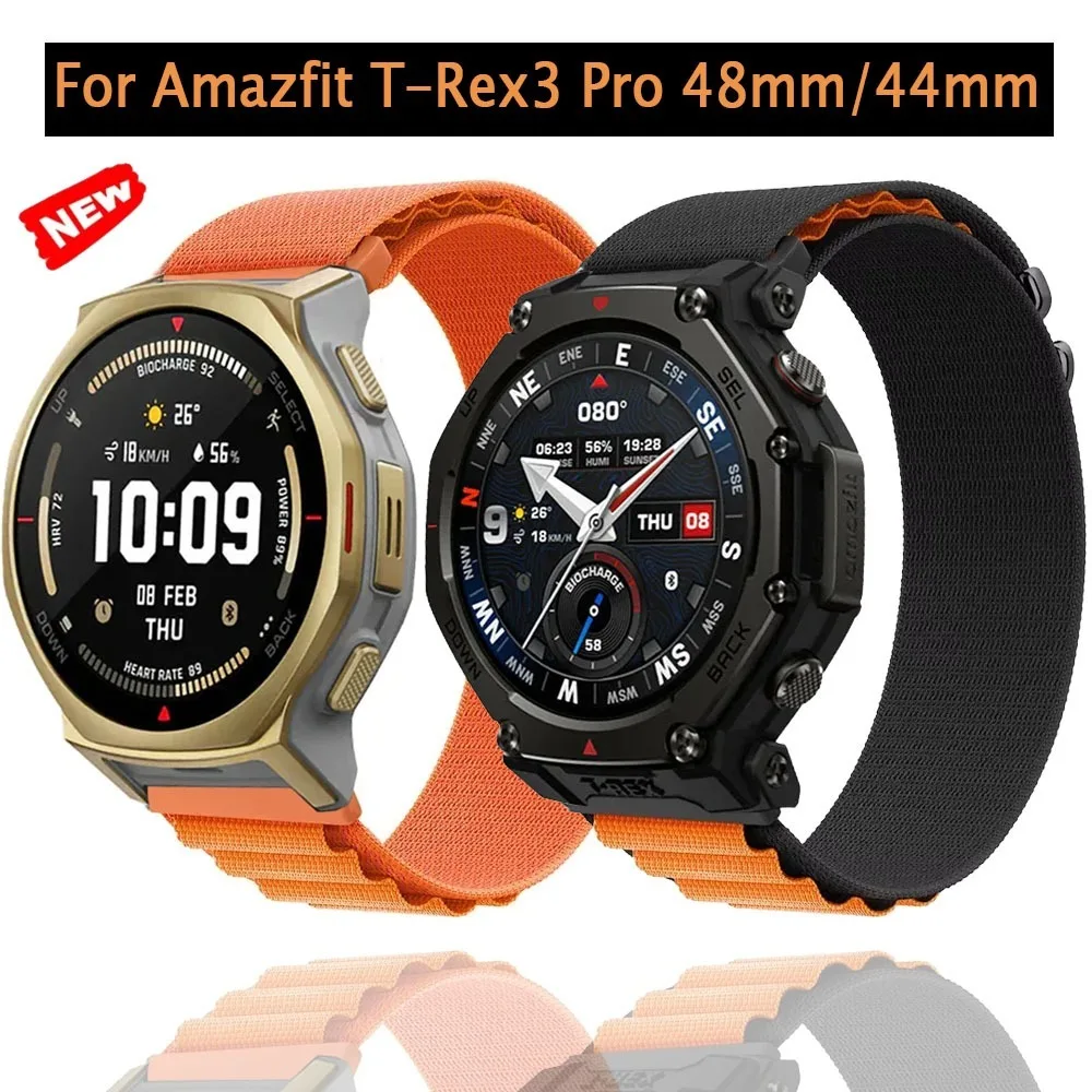 

22mm 20mm Alpine Nylon Strap for Amazfit T-Rex3 Pro 48mm 44mm/Balance 2-1 Sports Wristband For Amazfit Active 2 Band Accessories