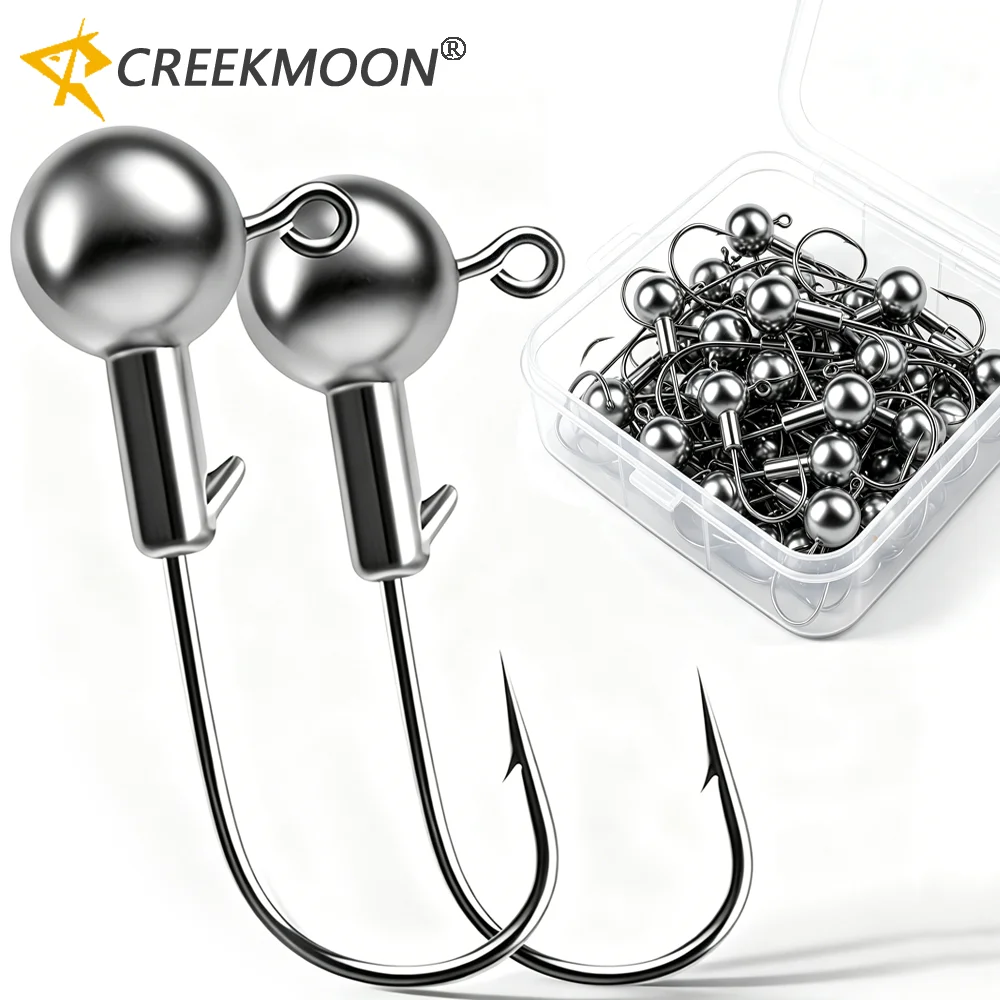 50/40/30/20 Stück 1-20g Widerhaken-Metall-Jigkopf-Angelhaken-Set für Weichköder, Wurm, Winter- und Meeresangeln, Jigkopf-Zubehör