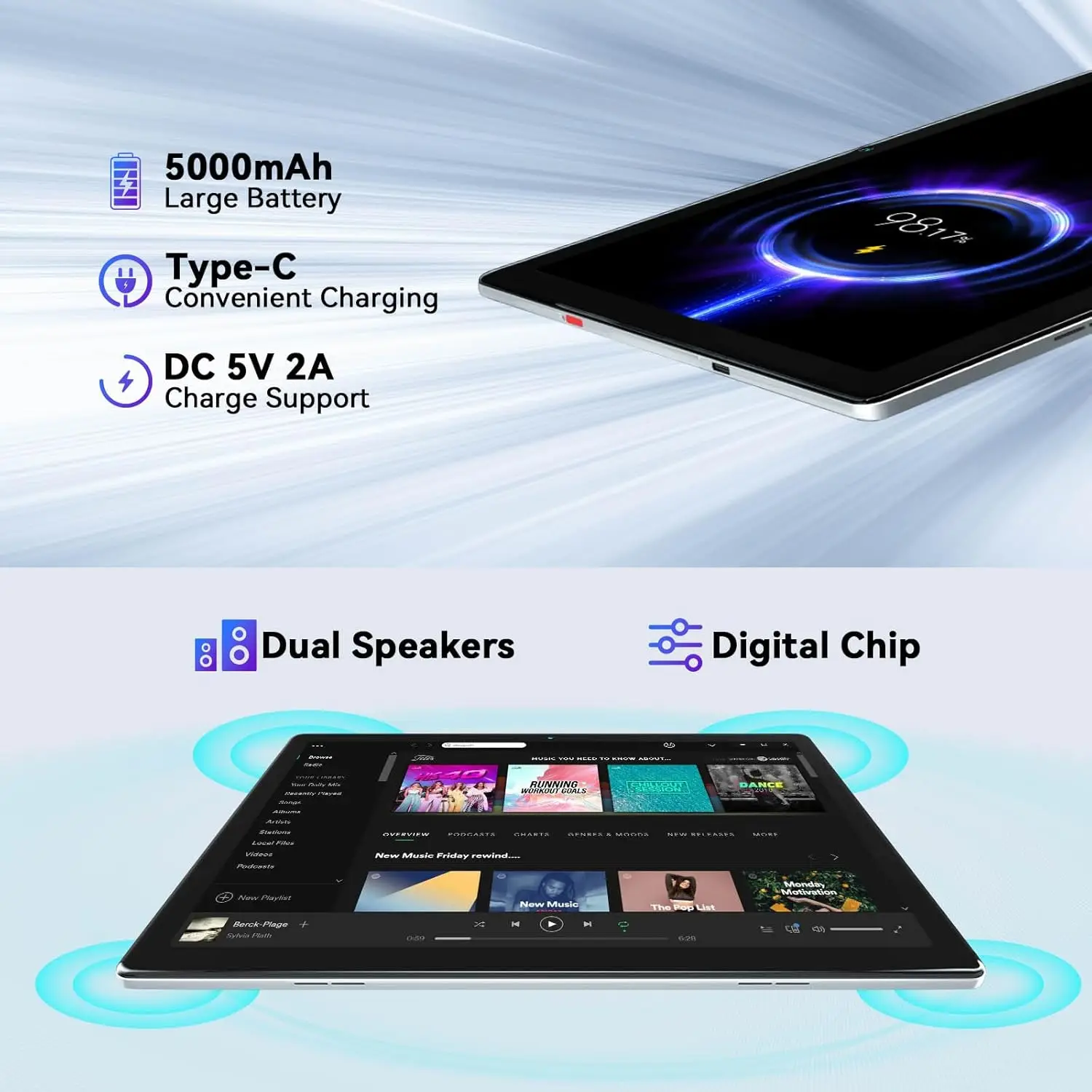URAO MB1001 Android 13 tableta de 10 pulgadas 6GB RAM + 64GB ROM 128GB ampliable 5000mAh pantalla IPS 5G WiFi cámara Dual Tablet PC regalo