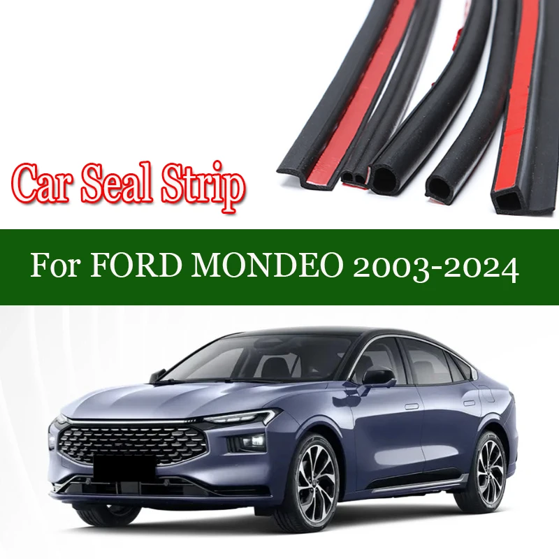 

Car Door Seal Strip Rubber Noise Insulation Weatherstrip Soundproof Car Seal Strong Adhesive For Mondeo Edge Everest 2000-2024
