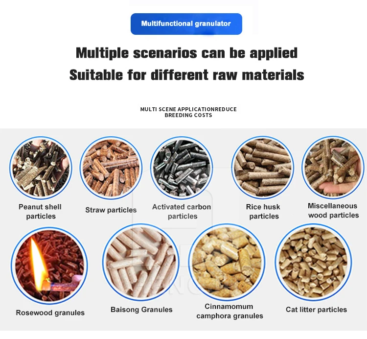 Machine à granulés 1000kg par heure, ligne de machine à granulés 50 kw, entièrement automatique