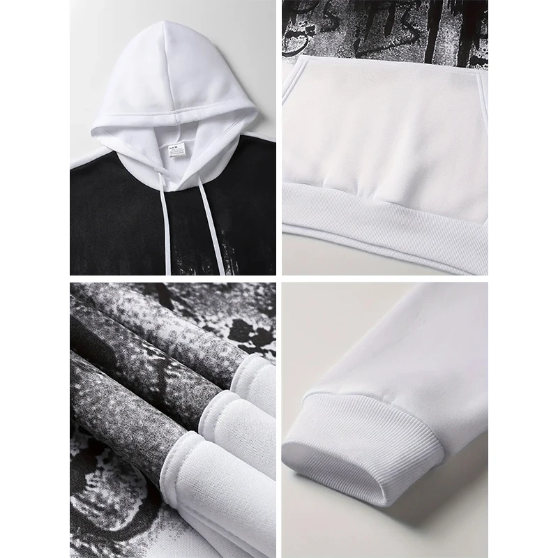 Kapuzenpullover im Jesus-Christus-Stil für Herren, hochwertige, kreuzbedruckte Kapuzenpullover, ganzjährig, täglich, lässig, sportlich, modisch – Detail 2