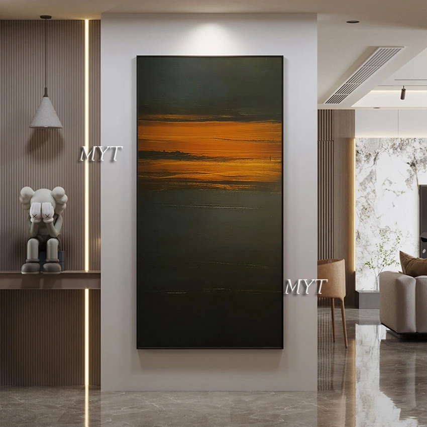 

Modern Wall Painting Art Latest Arrival Sunset Glow Natural Scenery Wall Picture Unframed Simple Abstract Canvas Roll Artwork