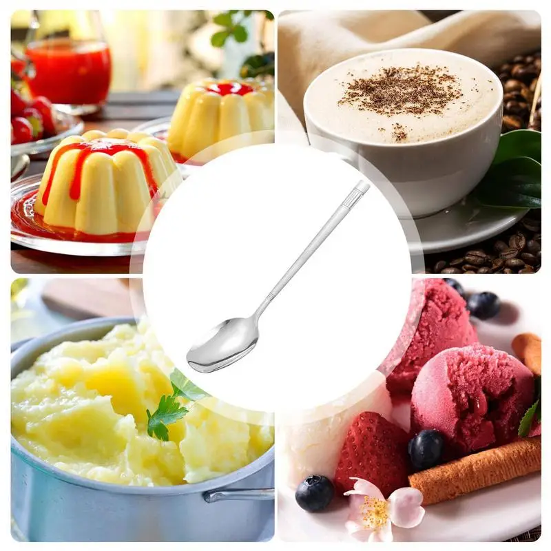 Coffee Spoons Basting Spoons For Cooking Heat Resistant Cappuccino Stirring Tool Household Tableware For Soup Yogurt Pudding Ice