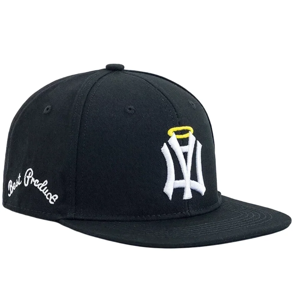 Heißer Verkauf: Unisex Flat-Bill-Snapback-Cap mit NA-Buchstaben und Flügel-Stickerei – Lässige Outdoor-Trend-Baseballkappe für Herren und Damen – Detail 7