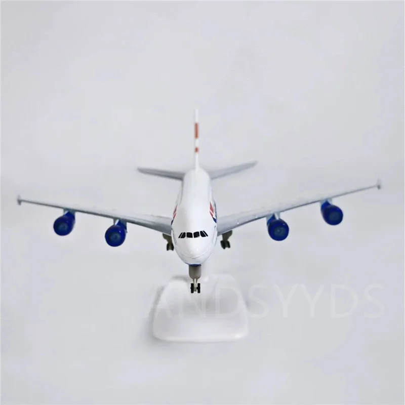 

Collection British Airways 20cm Model A380 Airplane Metal Alloy Material With Wheels Aviation Simulation Gift Home Decorative