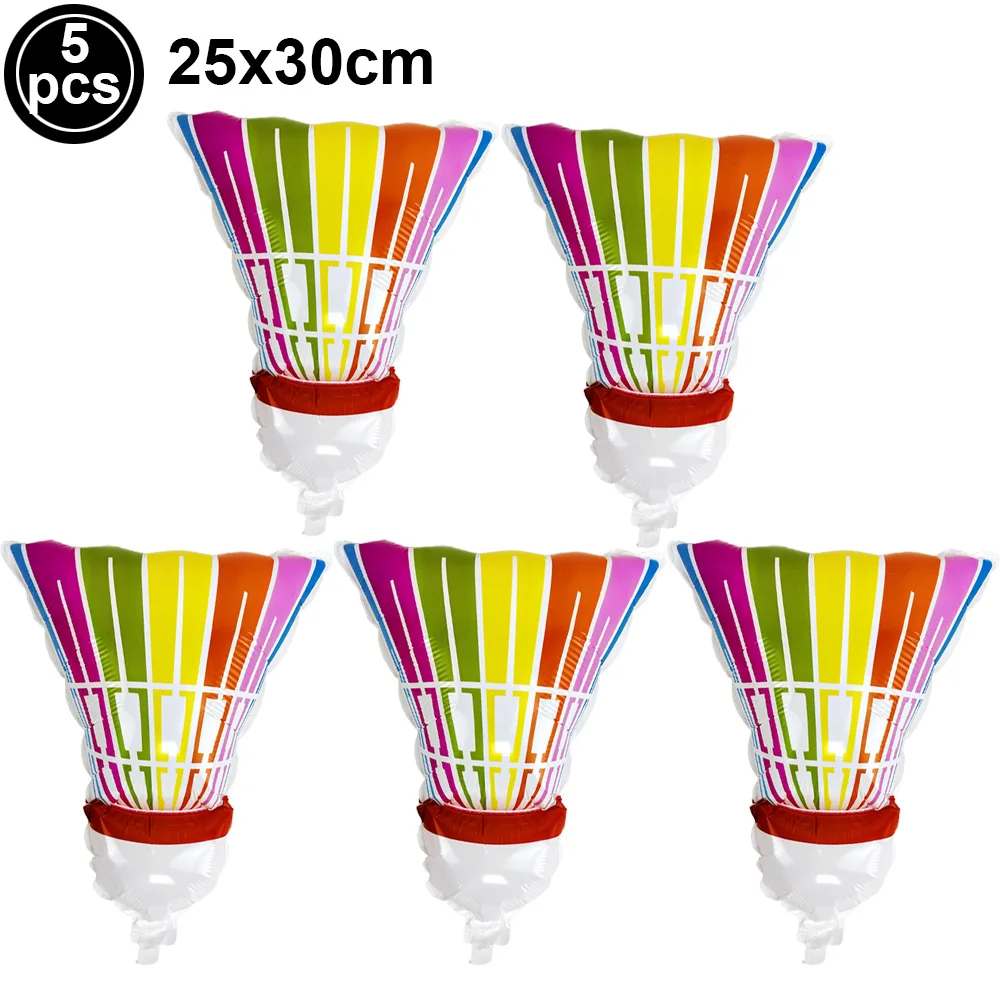 1/2/5pcs Badminton Shuttlecocks Foil Balloon 2D 25*30cm Badminton Balloon for Outdoor Indoor Sports Activities Party Decorations