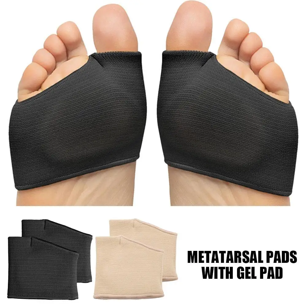 Silicone Metatarsal Sleeve Pads Half Toe Bunion Sole Forefoot Gel Pads Cushion Half Sock Supports Prevent Calluses Blisters