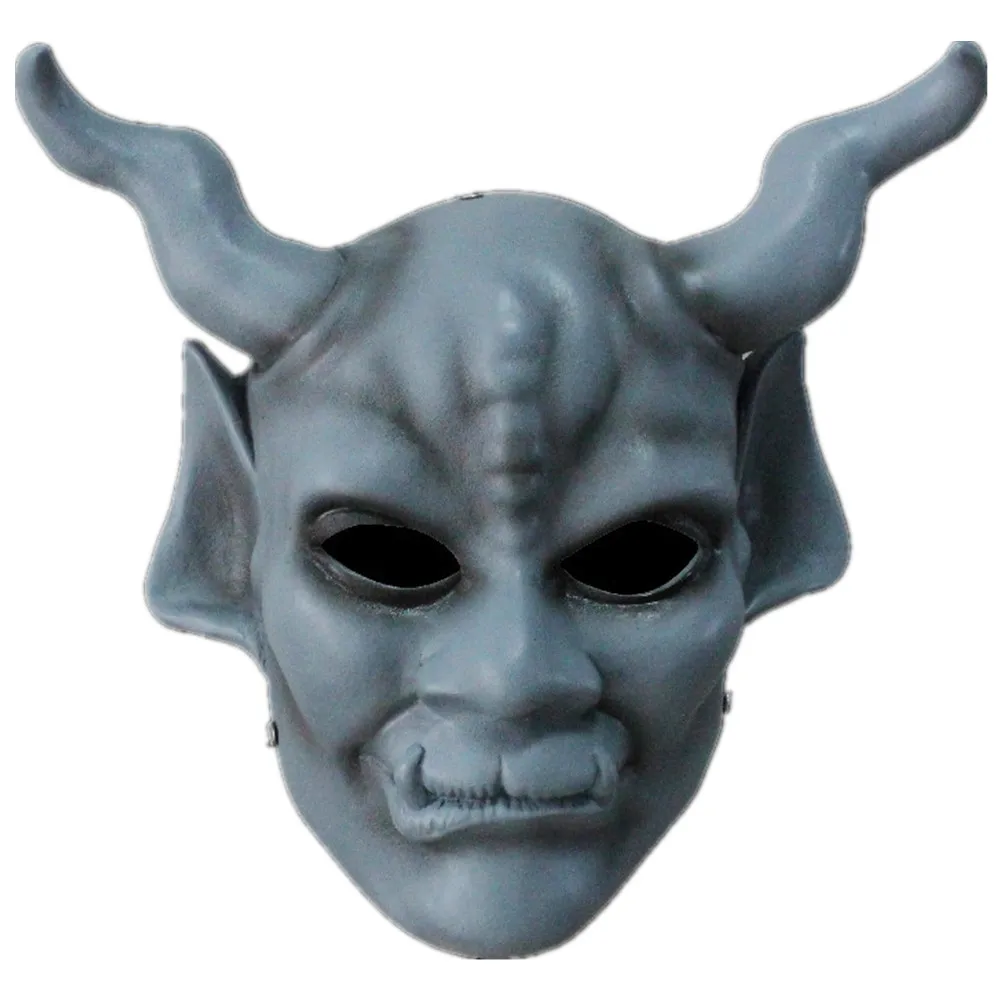 

Resin Bullhorn Demon Mask Halloween Party Game Theme Costume Demon Cosplay Mask Props Adjustable to Wear