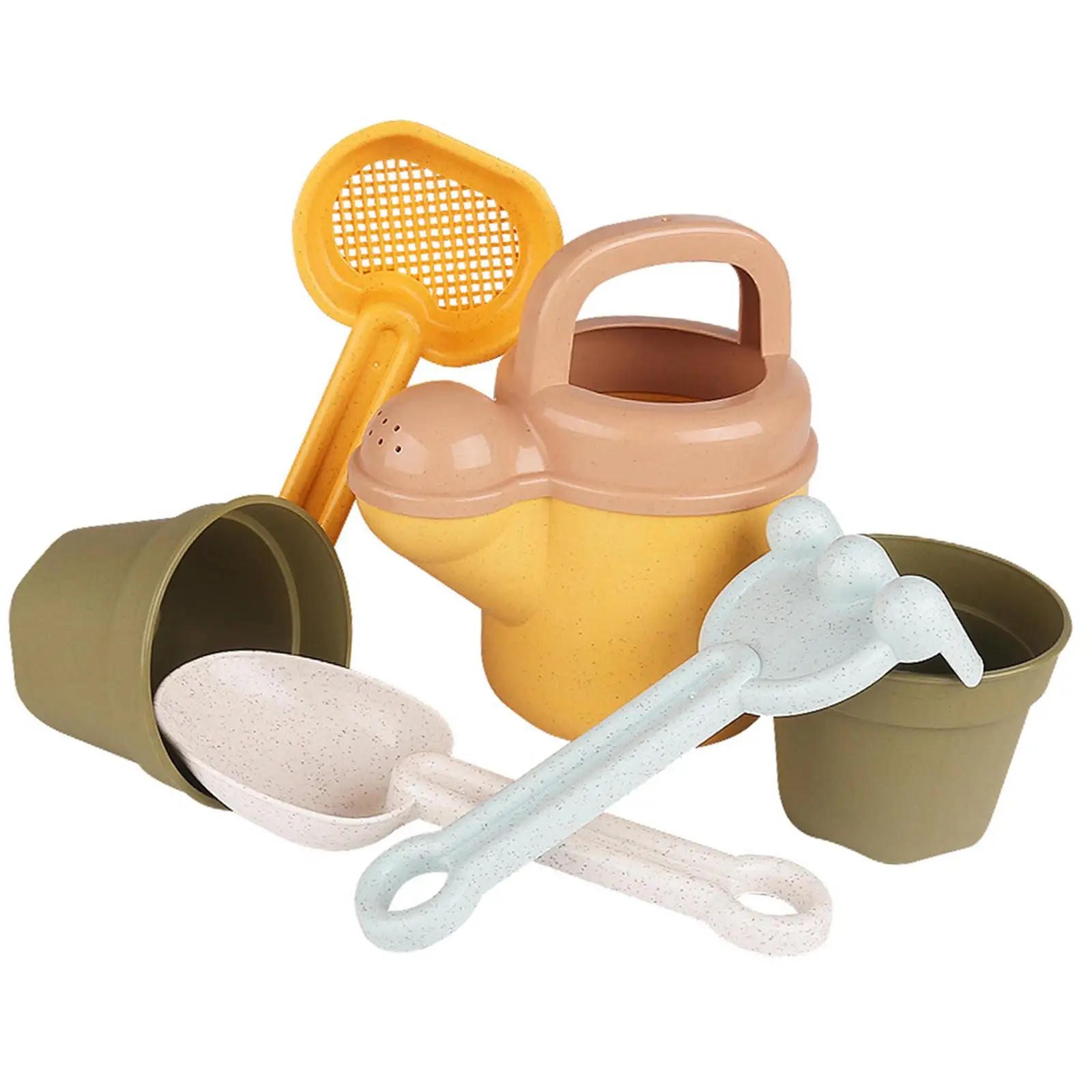 Ensemble de jouets de plage pour enfants, 6 pièces, ensemble de jouets de sable, outils de jardin, râteau, bac à sable, jouet pour fête d'été, voyage, activités de plein air