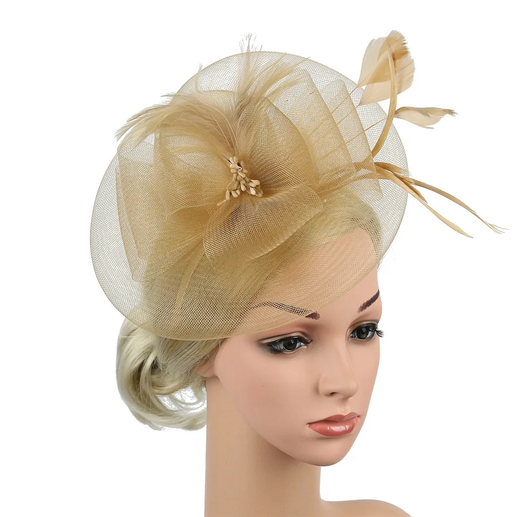 

Metal Headbands Women Hair Party Fascinator Tea Bridal British Women's Headband Clothe Head Band