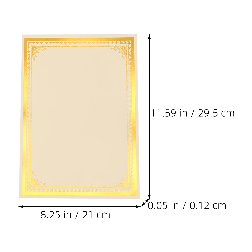 12 قطعة ورقة فارغة لجائزة دبلوم المدرسة التقدير للطباعة للكتابة الشرف الانتهاء شهادة التخرج الأوراق الداخلية