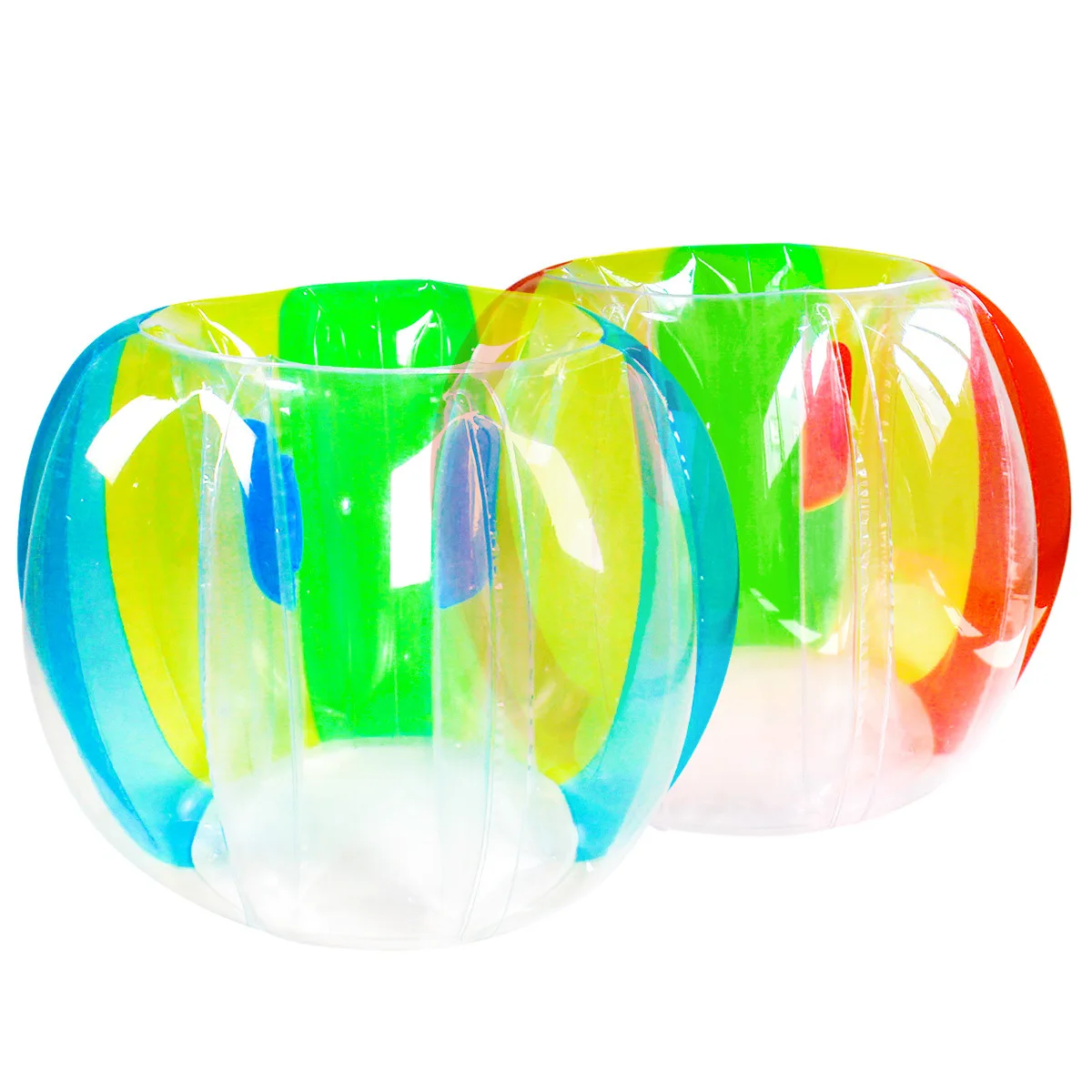 PVC aufblasbare farbige Impact Ball 90 cm Touch Ball Outdoor Spielzeug Gras Touch Ball Farbe aufblasbare Spielzeug Box Set