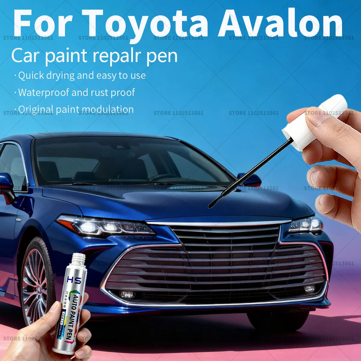 

Car Paint Repair Pen For Toyota Avalon Touch Up Scratch Remover DIY Auto Accessories White 089 070 Red Black 209 Brown 4X9 Green